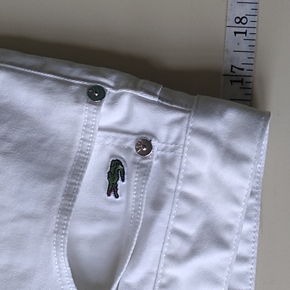 Lacoste Live! slim fit white jeans with button fly - Picture 6 of 7